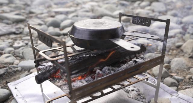 焚き火台 薪ストーブ 角型 ウッドストーブ キャンプ用 コンパクト